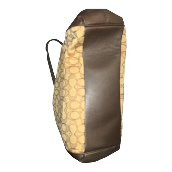 Coach Lexy Shoulder Bag F27579 Brown Signature Canvas Leather Trim - Picture 4 of 7